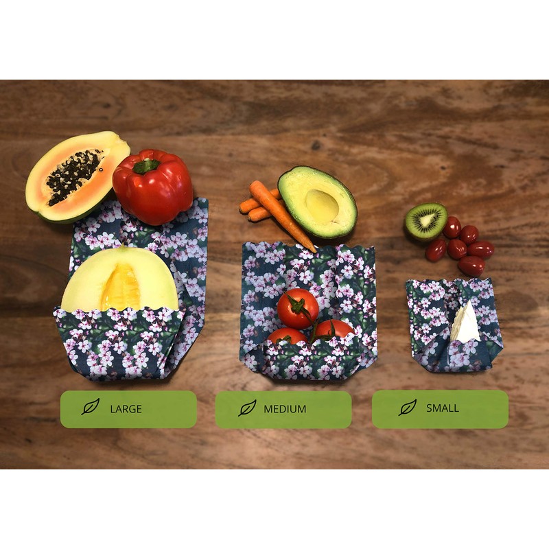 ecolly Beeswax Cloths Set of 3 (S, M, L), Beeswax