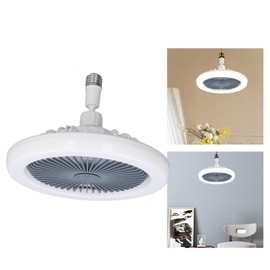 Sonew Ceiling Fan Light, Mini LED Ceiling Fan Lamp, Adjustable Lighting Fan with E27 Lamp Base, Ceiling Lights, with AromatherapyTablet, 85-265V