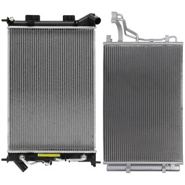 cciyu Aluminum Radiator Replacement 2014-2016 for Kia for Soul13414 Plastic Radiator Auto Parts Complete radiator Radiator Engine Coolant Radiator Assembly Radiator