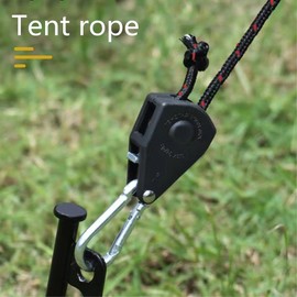 ILLIDAN Tent Rope, Ratchet Mechanism, Rope Ratchet Mechanism, Rope Ratchet, 0.2 inches (4 mm) x 6.6 ft (4 mm) x 6.6 ft (250 kg), Load Capacity: 551.3 lbs (250 kg), Guy Rope, Tarp Rope, Reflective,
