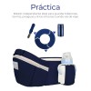 Cangurera Portabebé Raganet Mochila Multifuncional Con Asiento Bebé Color Azul