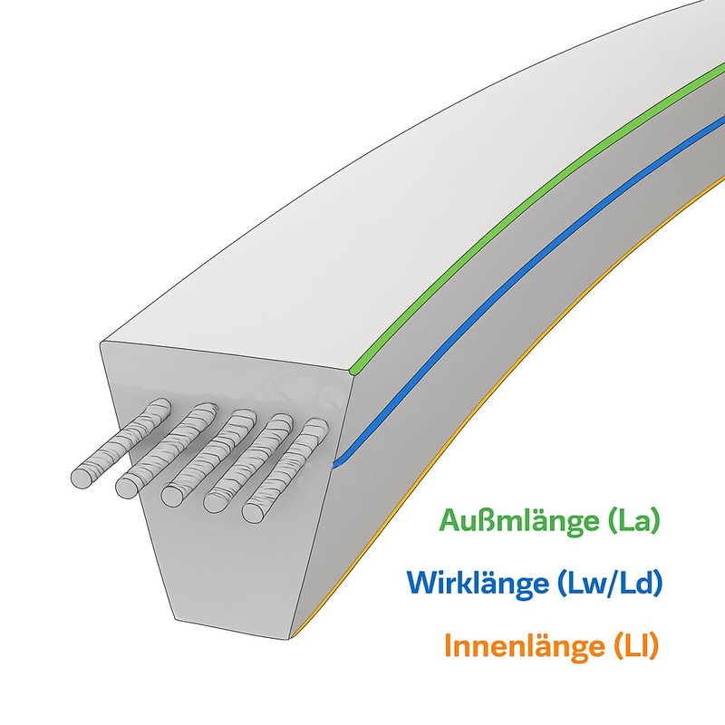 XPZ 772 Lw Gates Quad-Power 3VX 305 V-Belt