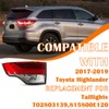 Inner Right side LED Taillihgt Assembly For 2017-2019 Toyota Highlander