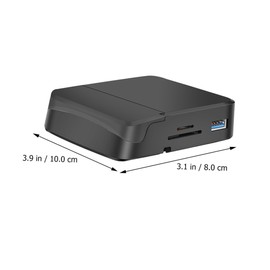 FELTECHELECTR USB-c Docking Station with Phone Holder Portable Multi-Port Hub for Laptop Lightweight Material Access Compatible with Tablets and Phones