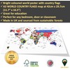 Global Walkabout Map with Flags background – Deluxe Travel Size