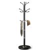 OIRUMIE Coat Rack with Natural Marble Base, Metal Modern Coat