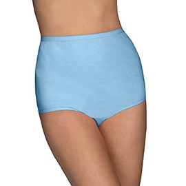 Vanity Fair Women's Underwear Perfectly Yours Traditional Brief Panties, Cotton-Sachet Blue, 8