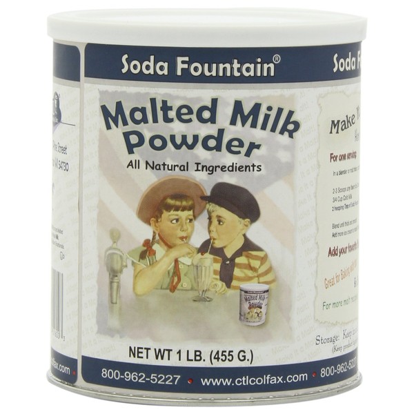 Soda Fountain Malted Milk Powder, 16-Ounce (Pack of 3)
