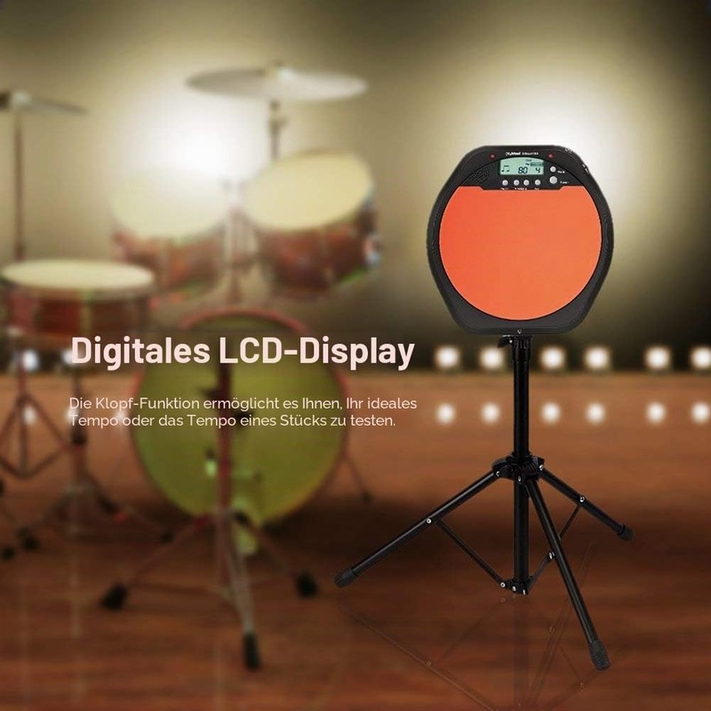 Electronic Drum Pad with LCD Display and Metronome for Drummer
