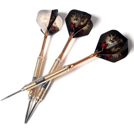 CUESOUL  21g/23g/25g Steel Tip Darts with Black Dart Case - 25 Grams