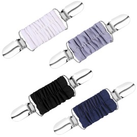 Pack of 4 Cardigan Clip Pullover Clips Sweater Cardigan Clip Tailored Dress Drawstring Scarf Clips Vintage Cardigan Collar Back Collar Dress Shirt Brooches for Clothing Women Girls Dress Waist Clip,