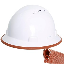 Aolamegs Safe Full Brim Hard Hat Guard, Hardhat Accessories, Strengthen Helmet Protection, 1PCS Length 36.6in, Brown (Hard Hat Not Including