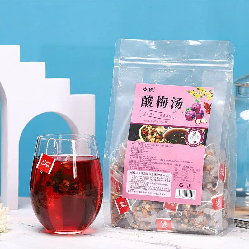 500g/10gx50 Syrup of Plum Triangle Tea Bags Packaging Chinese Herbal