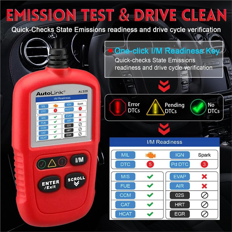 Autel Autolink Al329(Upgraded AL319) Code Reader OBDII Scanner