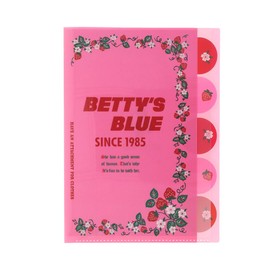 Sun-Star Stationery S2175894 Betty's Blue Goods, Clear File, A4 Size, 5 Pockets, Shopper