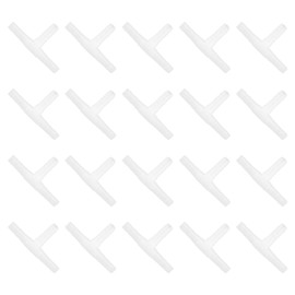 sourcing map 20Pcs Aquarium Air Valve Connector, 3 Way Plastic Inline Tubing Non-return Valves for 4mm ID Airline Tubing Fish Tank Pond Air Line, White