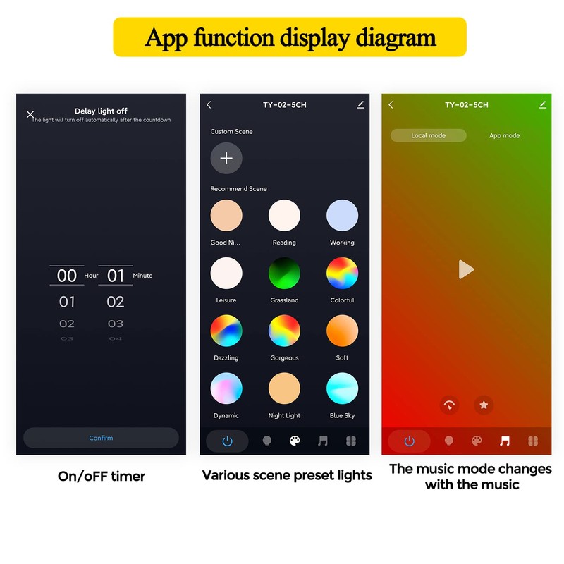 LED Strip Controller 6-Pin RGBCW RGB + CCT Smart Controller,