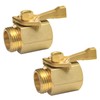 Hourleey 2 Pack Solid Brass Garden Hose Shut Off Valve
