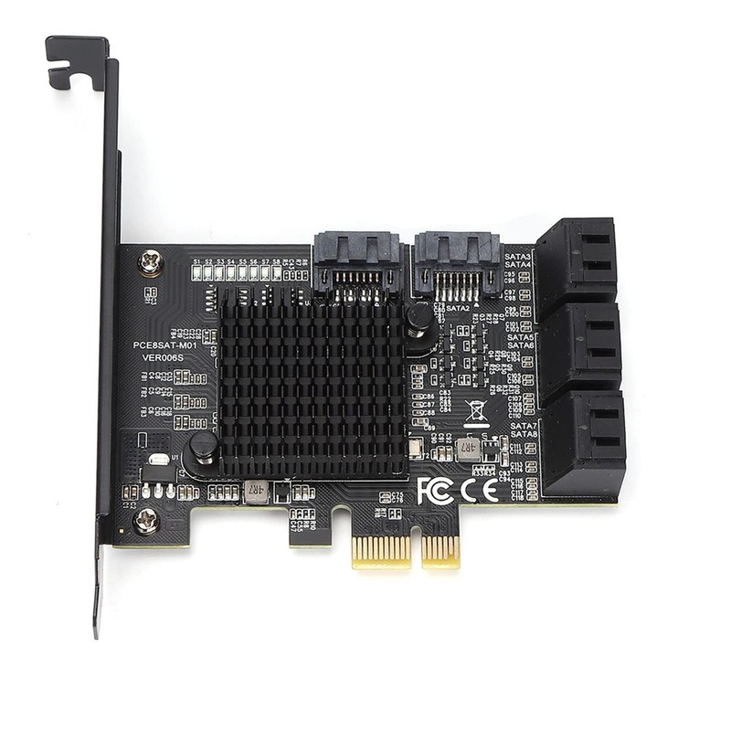 SATA Card 8 Port, PCIE to SATA 3.0 Controller Expansion