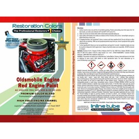 Inline Tube Replacement for 1968-69 Oldsmobile 455cid Hurst Olds Red Engine Paint 1pc