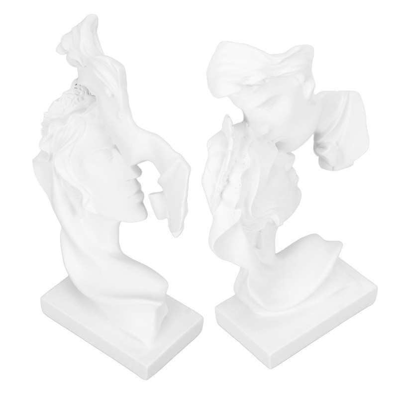 Kissing Lover Statues Resin Modern Romantic Ornament Figurine Couple Art