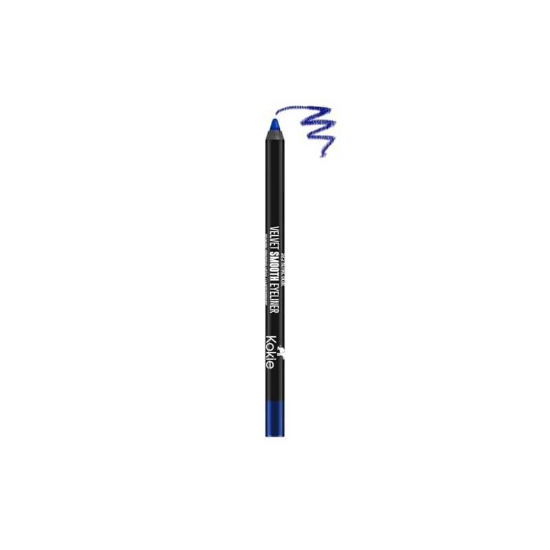 Kokie Cosmetics Waterproof Velvet Smooth Eyeliner Pencil, Royal Blue, 0.042