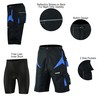 MTB Shorts Off Road Cycling Shorts Detachable Padded Liner (Black/Blue,