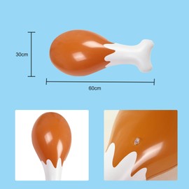 MFUOE 2Pieces Thanksgiving Inflatable Turkey Leg Giant Balloons Cosplay Party Accessory Cheering Prop for Indoor and Outdoor