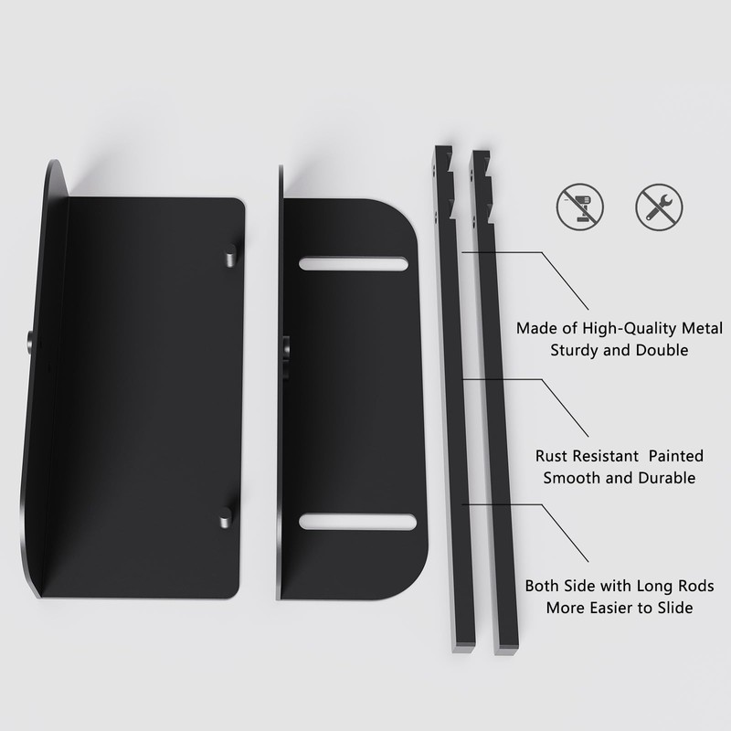 2 Metal Bifold Door Locks Adjustable Double Door Lock Kit