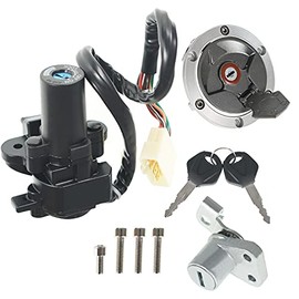 labwork Ignition Switch Lock Key Fuel Gas Cap Replacement for Kawasaki Ninja 2008-2012 250R EX250J