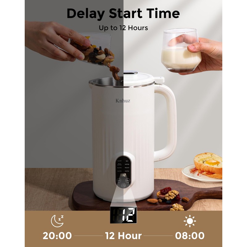 Kuhuz Nut Milk Maker,32oz Automatic Soy Milk Machine For Homemade