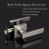Probrico 2PK Probrico Square Passage Door Lock Lever Door Handle