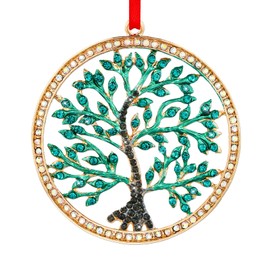 WhatSign Tree of Life Christmas Ornament - Metal Tree of Life Ornaments for Christmas Tree Decorations Tree of Life Decor Christmas Tree Ornaments Keepsake Tree of Life Gifts for Women
