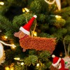 Sass & Belle Festive Daschund Hanging Decoration