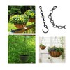 CAASFOOY Black Set of 6 Hanging Baskets Hanging Chain Metal