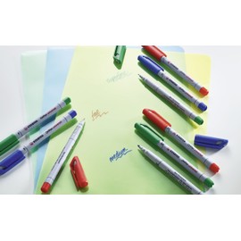 Stabilo Ohpen Universal Permanent Markers 1 mm (Multi, White, Plastic, blue, white, Medium, Blue)
