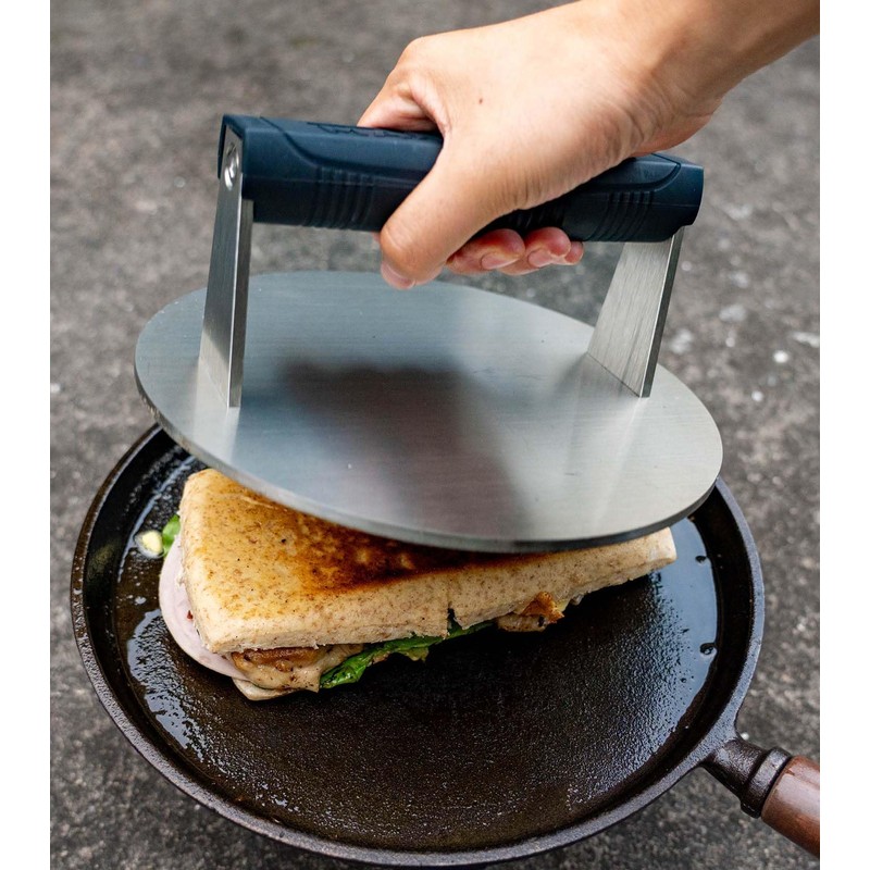 Manucode Stainless Steel Burger Smasher 3.25 LB – 8 Inch