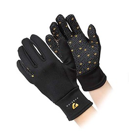 Shires Aubrion Patterson Winter Gloves in Black - Ladies Large, Black