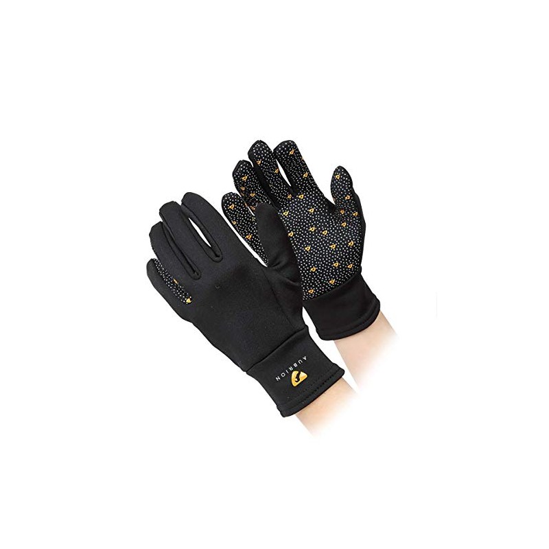 Shires Aubrion Patterson Winter Gloves in Black - Ladies Large,