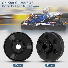 Vashly Go Kart Clutch 3/4" Bore 12 Tooth for #35 Chain Predator 212 Clutch 12T for Predator Honda GX160 GX200 Centrifugal Clutch Perfect for Go Kart, Minibike And Fun Kart Engine