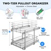 WelFurGeer 2-Tier Kitchen Cabinet Pullout Shelf and Drawer Organizer, Soft