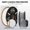 ELEGOO PLA PRO Filament 1.75mm Silver 1KG, 30-250mm/s Printing Speed