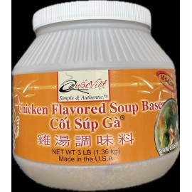 Quoc Viet 3LB Quoc Viet Vietnamese Soup Base - Makes 10 Gallons - Choose Flavor - Chicken Flavored Soup Base (Cot Sup Ga)