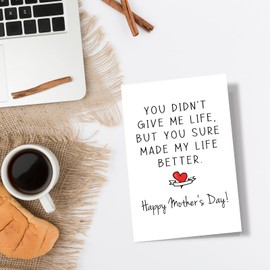 Bonus Mom Mother's Day Card, Mothers Day Card for Stepmom, Happy Mothers Day Gifts for Stepmother, Bonus Mom Appreciation Card