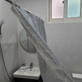 Waterproof shower curtain gray 120x180 shower room curtain bathroom curtain