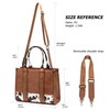 myfriday Western Cow Print PU Leather Tote Bag for Women
