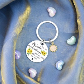 Lelekdo You Are My Sunshine Gifts for Women Sunflower Keychain Best Friend Sunshine Gifts for Best Friend Valentines Day Birthday Gift