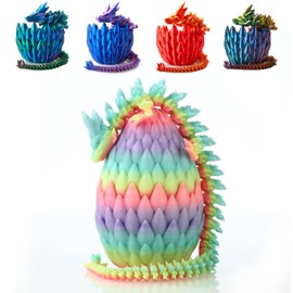 3D Printed Dragon Egg, 15Inch Crystal Dragon,Easter Eggs,Surprise Egg,Fidget Toys for Executive Home Office Decor,Toys for Kids Gifts