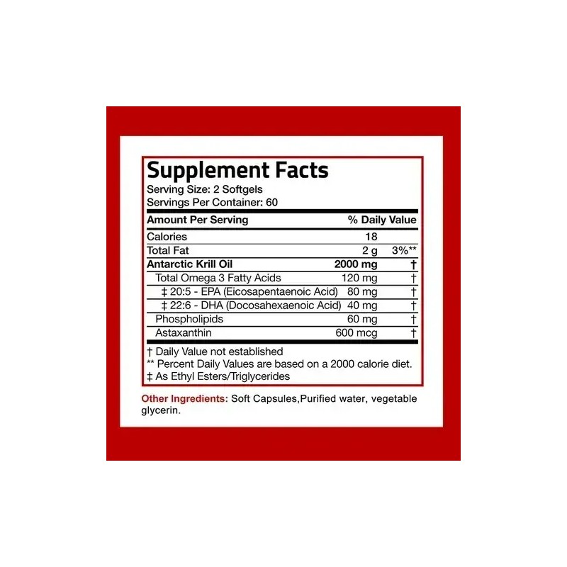 Suplemento Aceite Krill Antártico Tecepec 120 Cápsulas