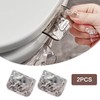 2Pcs Toilet Seat Lifter Tab Toilet Seat Handle Transparent Gray